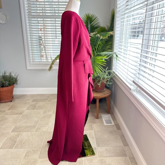 NWT XS (14) City Chic Maxi One Dream Deep Red High Low Dress - Picture 3 of 16